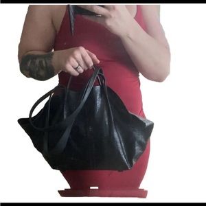 Authentic ALL Saints Black Leather bucket Bag